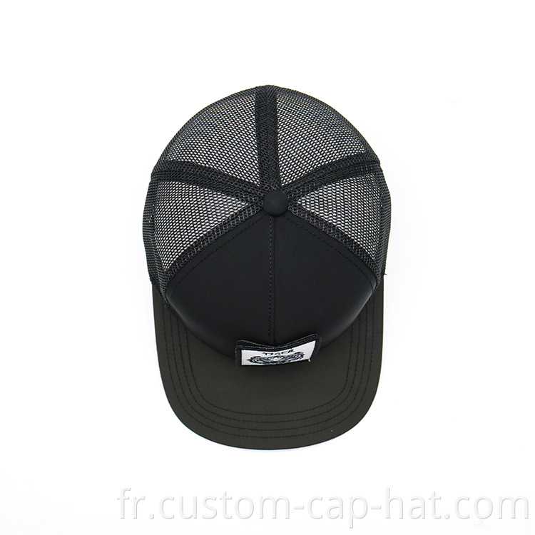 black mesh cap